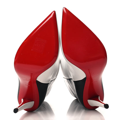 Christian Louboutin Calfskin Astrilarge 100 Booties 36.5 White Black 5 of 6