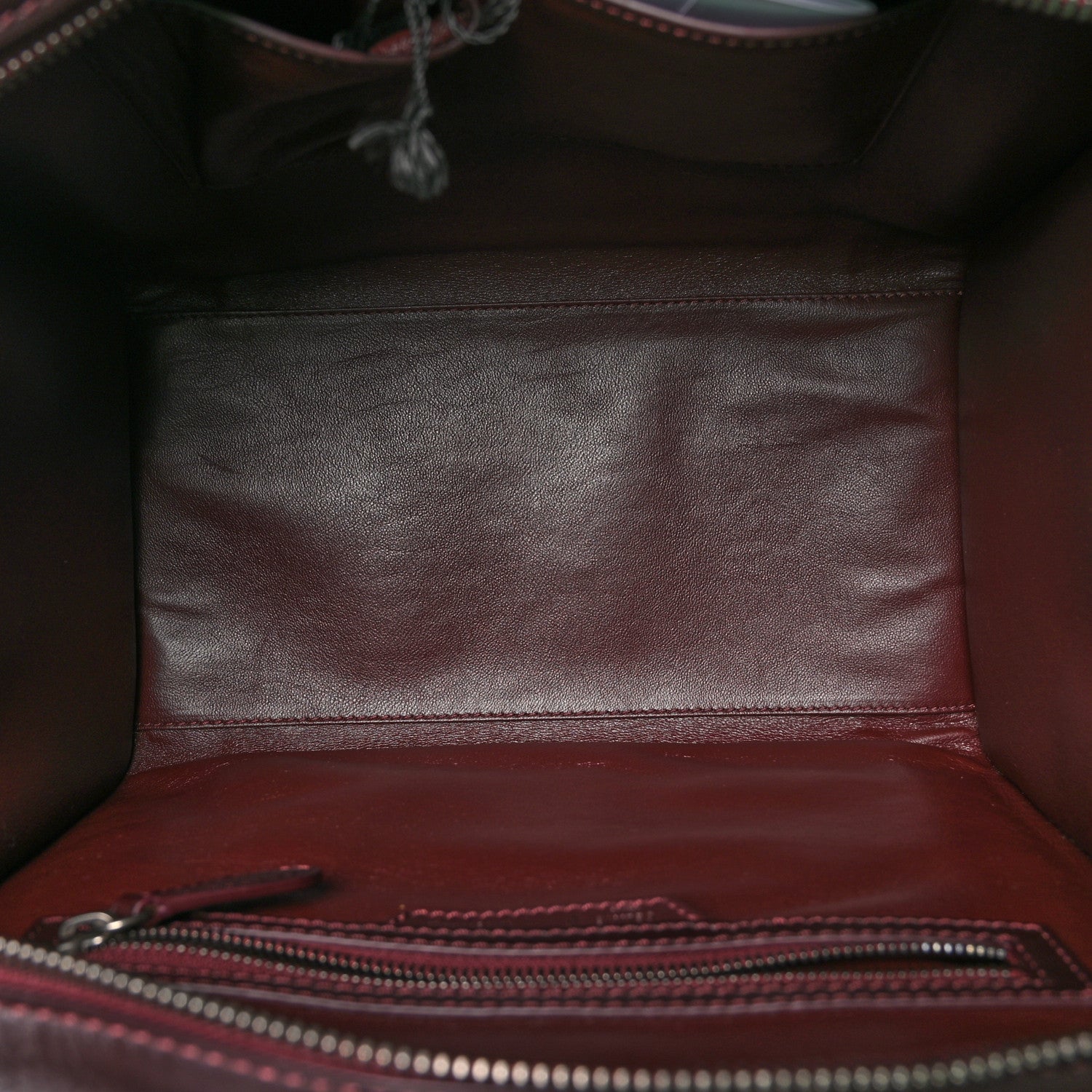 Celine Smooth Calfskin Mini Luggage Burgundy 5 of 11