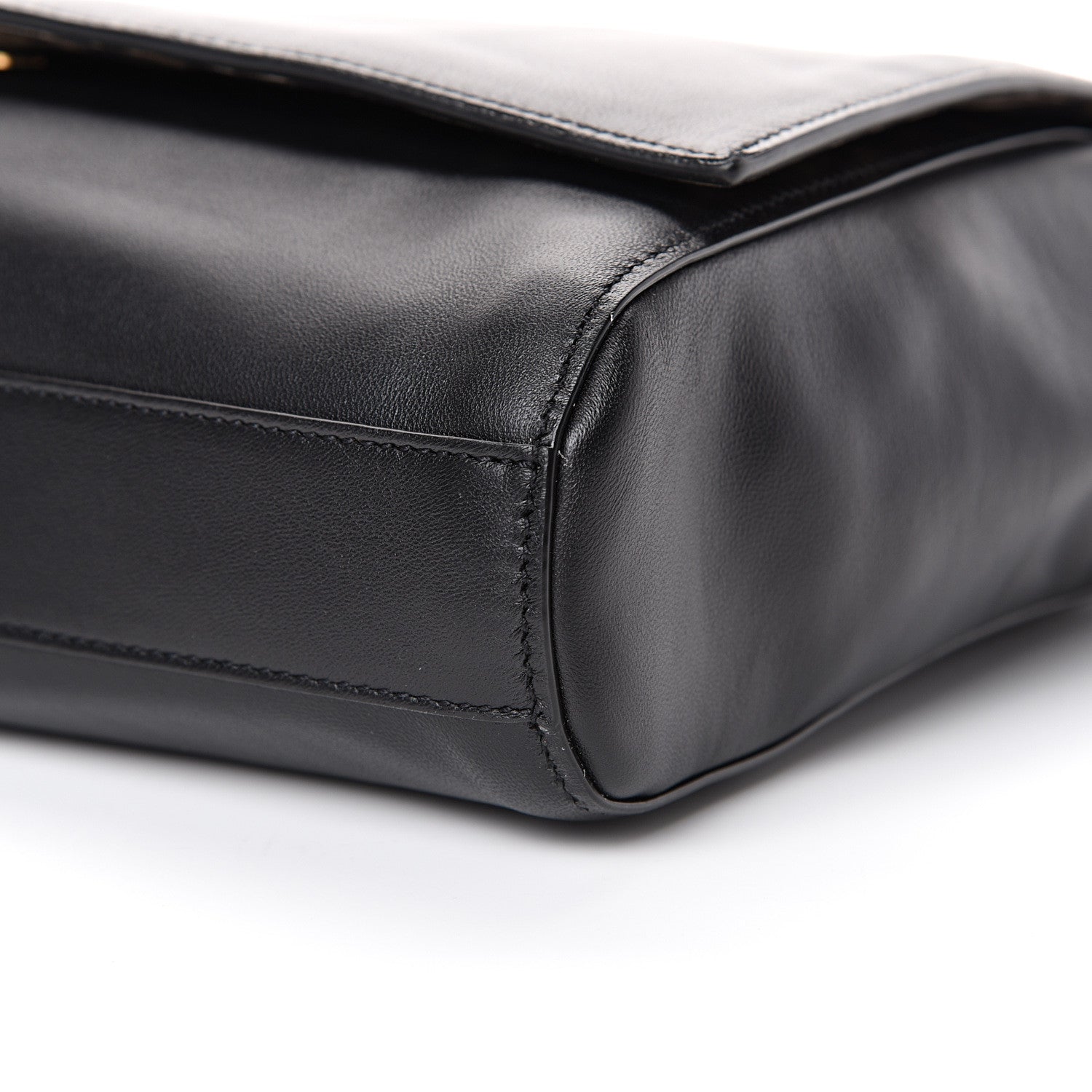 Saint Laurent Smooth Calfskin Leopard Print Medium Reversible Monogram Kate Satchel Black 15 of 15