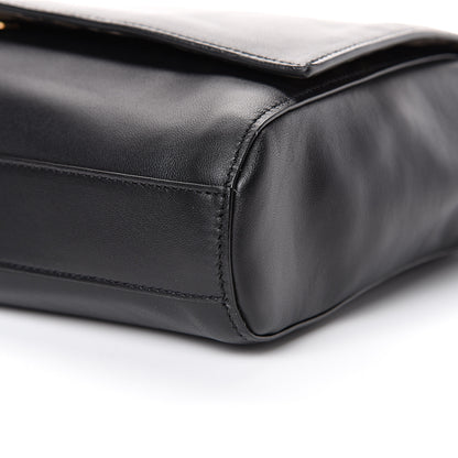 Saint Laurent Smooth Calfskin Leopard Print Medium Reversible Monogram Kate Satchel Black 15 of 15