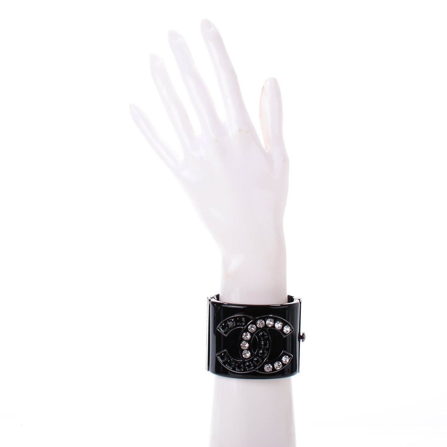 Resin Ruthenium Crystal CC Cuff Black