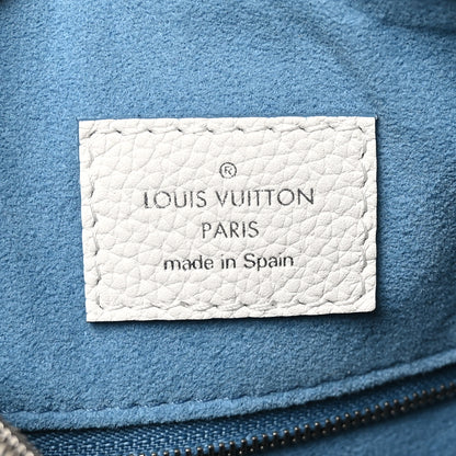 Louis Vuitton Mahina Beaubourg Hobo MM Snow Orage Blue 6 of 8