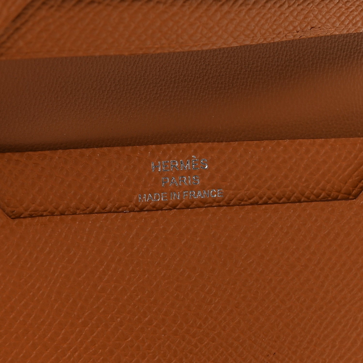 Hermes Epsom Bearn Card Holder Wallet Gold 6 of 7