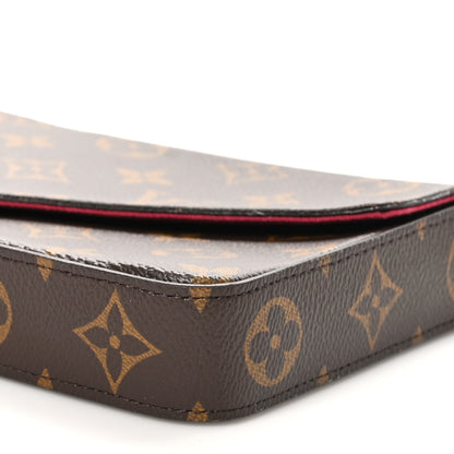 Louis Vuitton Monogram Pochette Felicie Chain Wallet Fuchsia 10 of 11