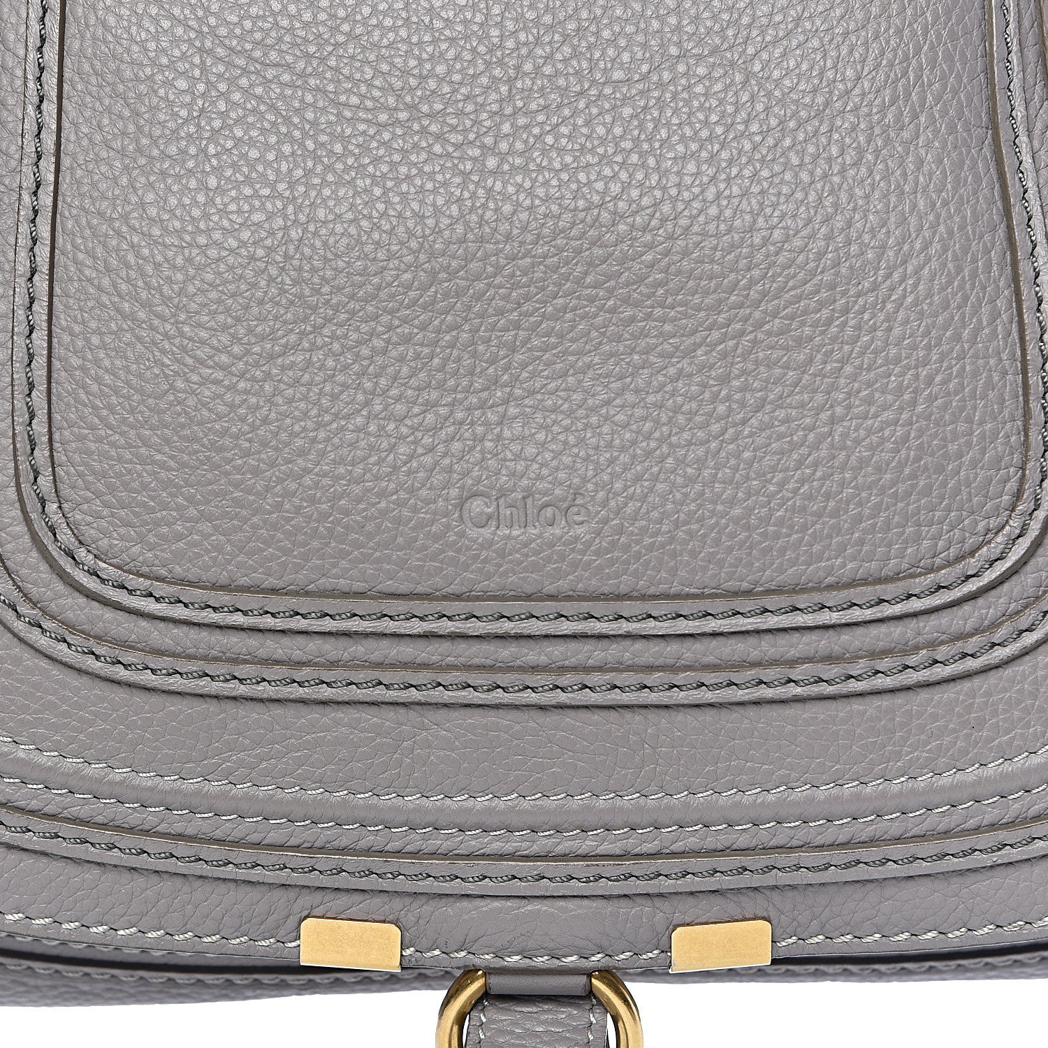 Chloe Calfskin Medium Marcie Satchel Cashmere Grey 11 of 11