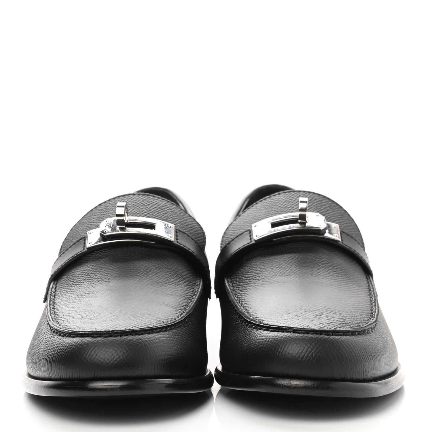 Hermes Epsom Womens Destin Loafer 38.5 Black 2 of 10