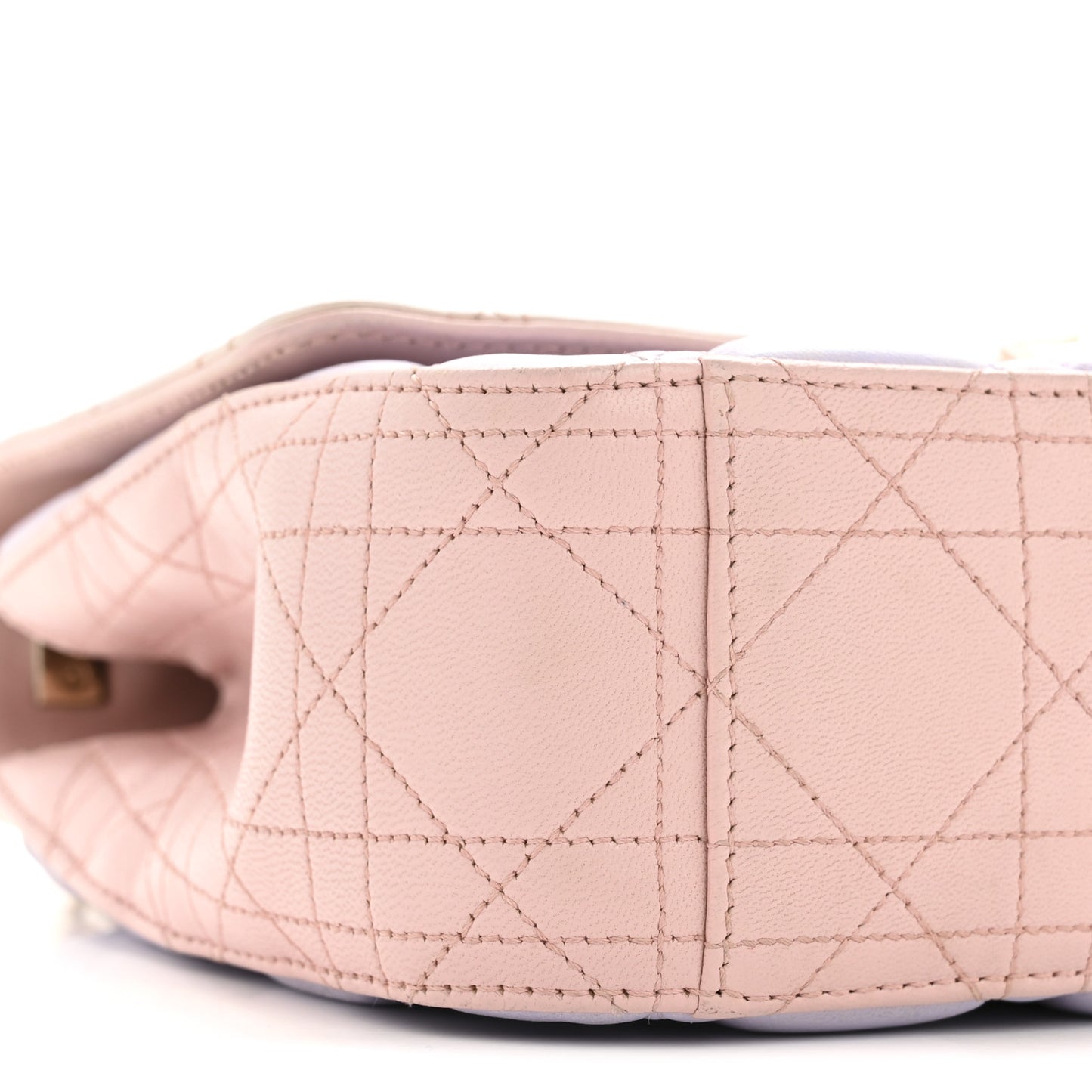 Lambskin Cannage Medium Miss Dior Flap Purple Beige