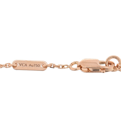 Van Cleef & Arpels 18K Rose Gold Carnelian Sweet Alhambra Heart Bracelet 3 of 3