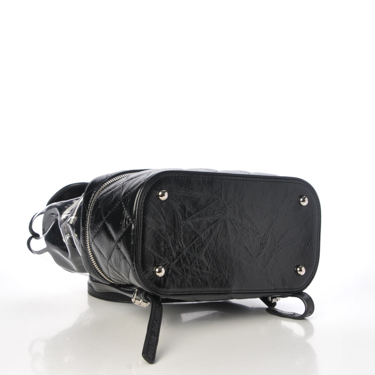 Chanel Crumpled Calfskin PVC Quilted Backpack Black 4 of 8