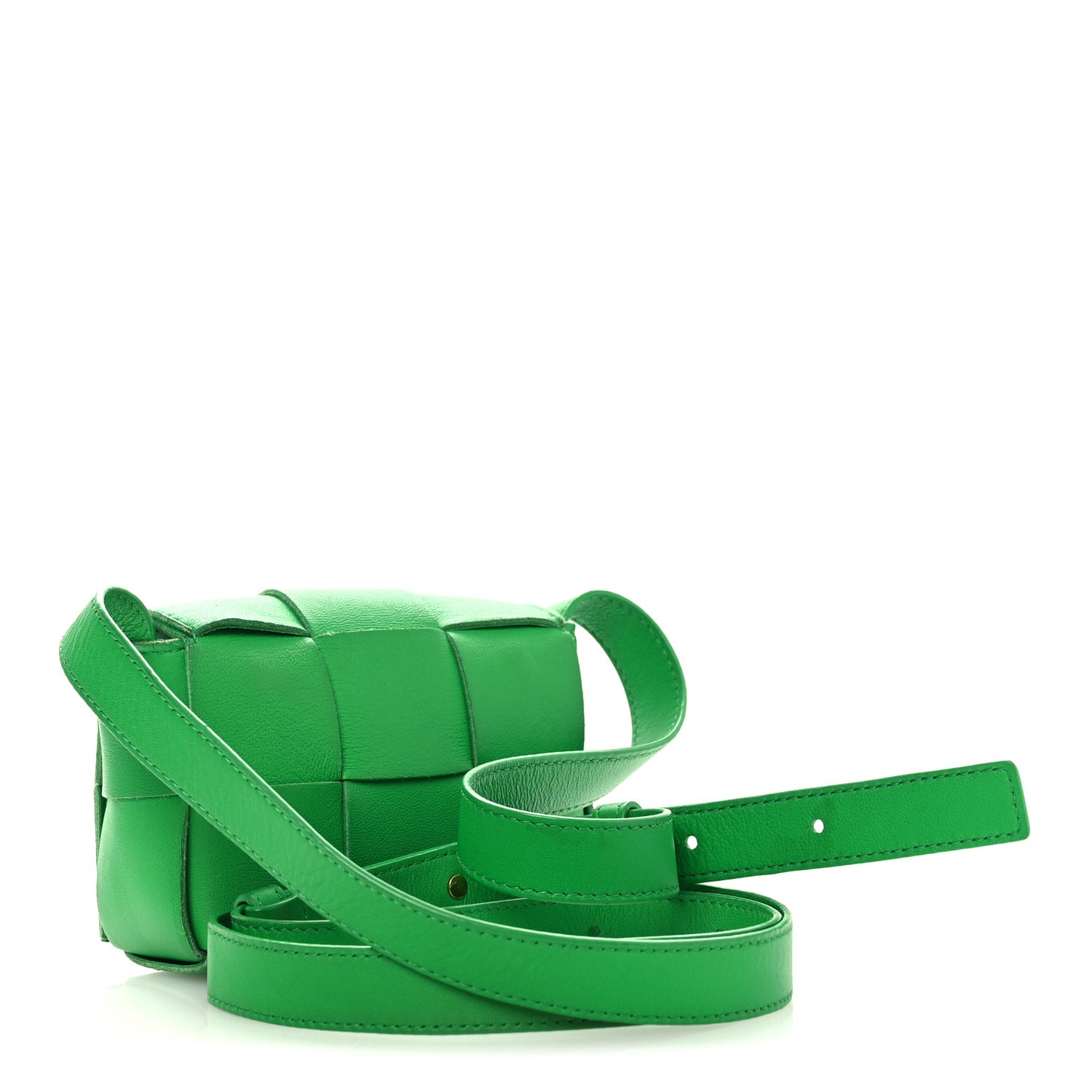 Lambskin Maxi Intrecciato Extra Mini Cassette Crossbody Bag Parakeet