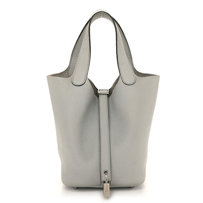Hermes Taurillon Clemence Picotin Lock 18 PM Bleu Pale 1 of 13