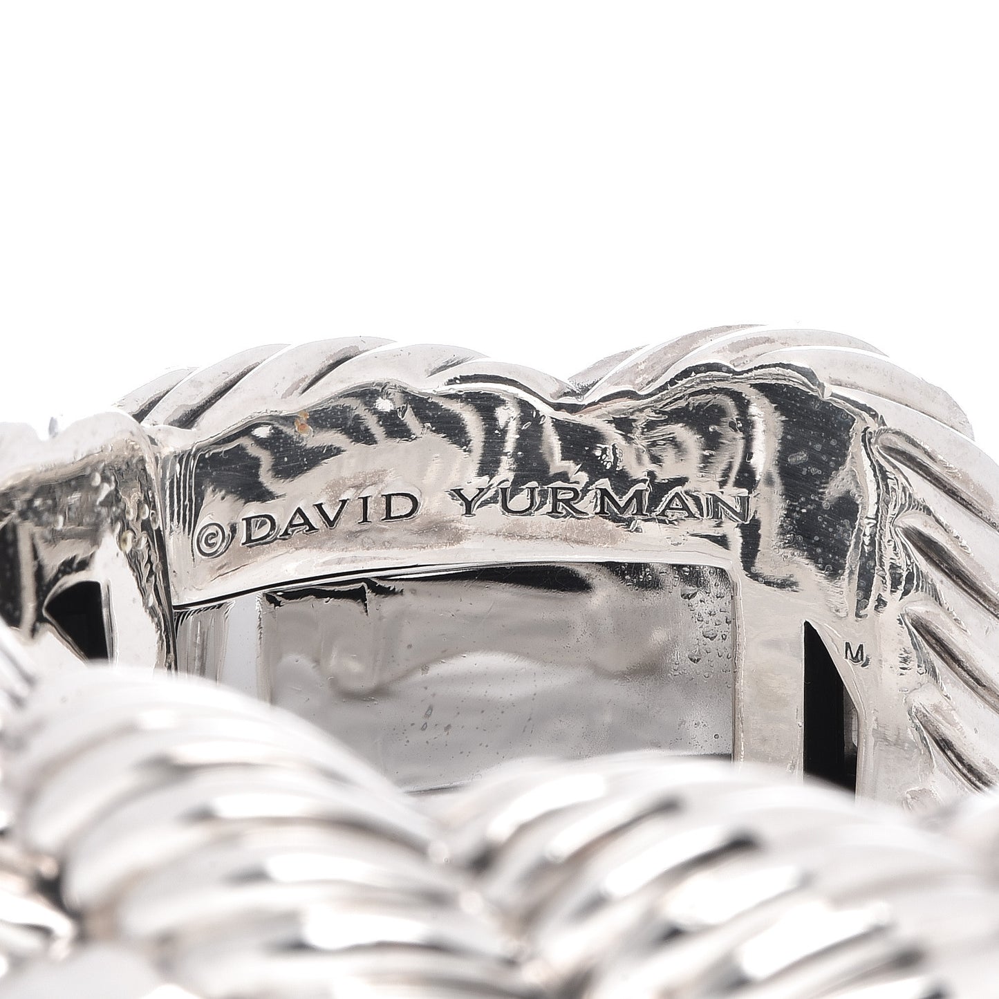 Sterling Silver Large Woven Cable Cuff Bracelet