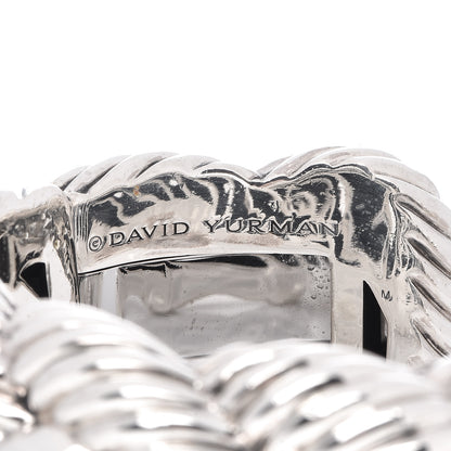 David Yurman Sterling Silver Large Woven Cable Cuff Bracelet 4 of 5