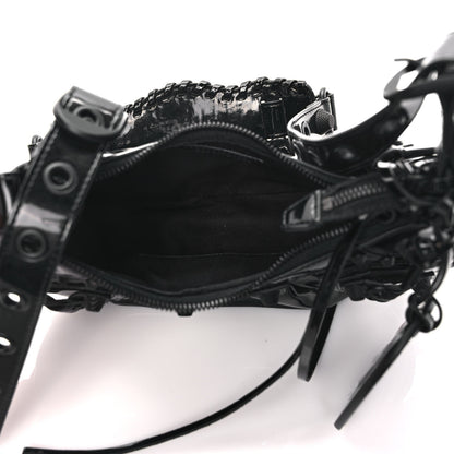 Balenciaga Patent Faux Leather Le Cagole Shoulder Bag XS Black 5 of 8