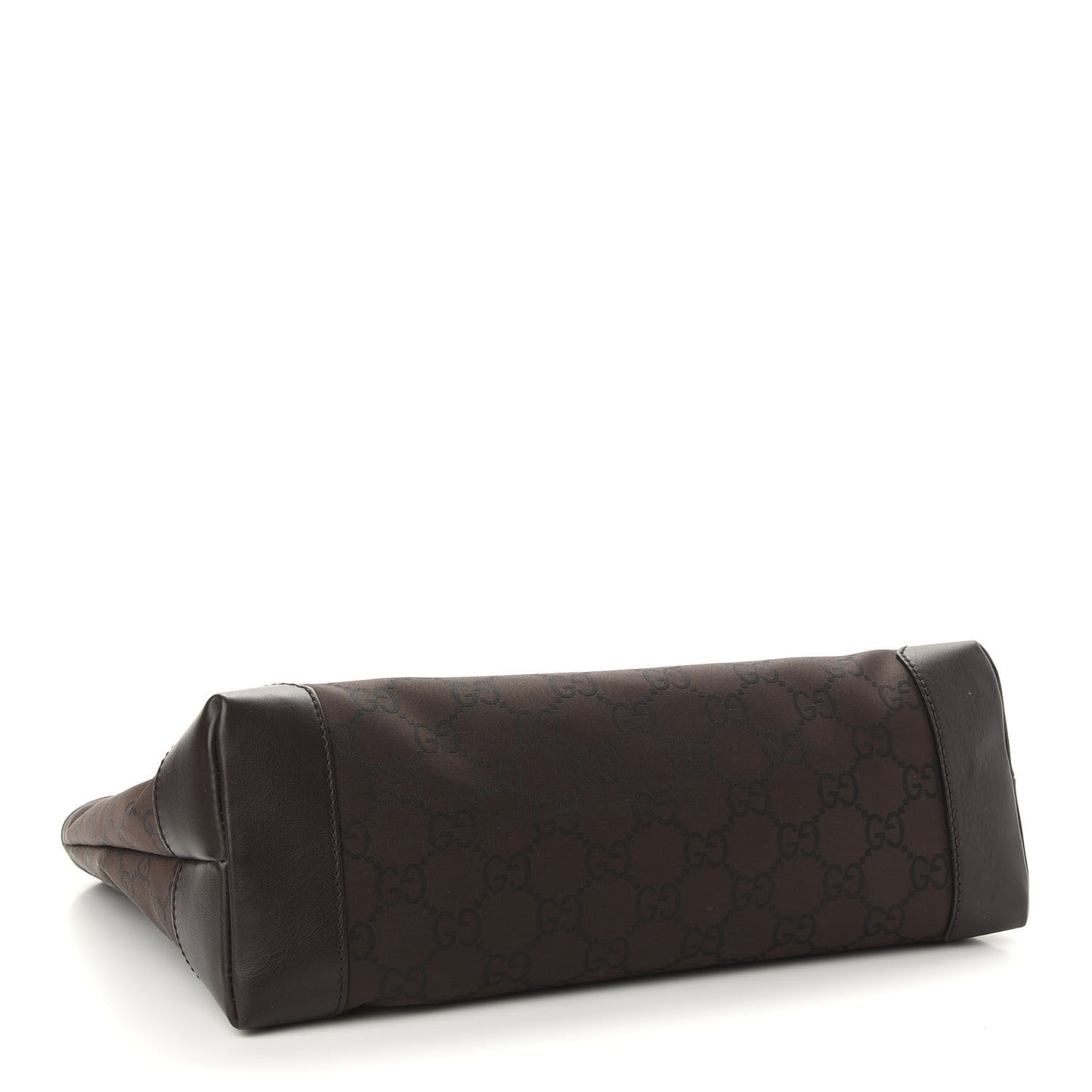 Nylon Monogram Calfskin Large Tote Bag Brown