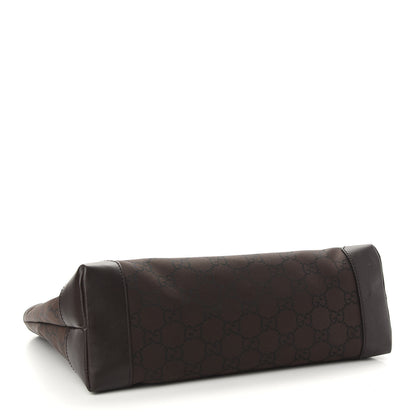 Gucci Nylon Monogram Calfskin Large Tote Bag Brown 3 of 8