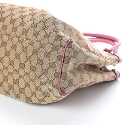 Gucci Monogram Margaux Calfskin Medium Sukey Tote Beige Ebony Vintage Rose 10 of 10
