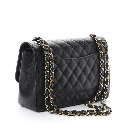 Chanel Caviar Quilted Jumbo Double Flap Black 2 of 10