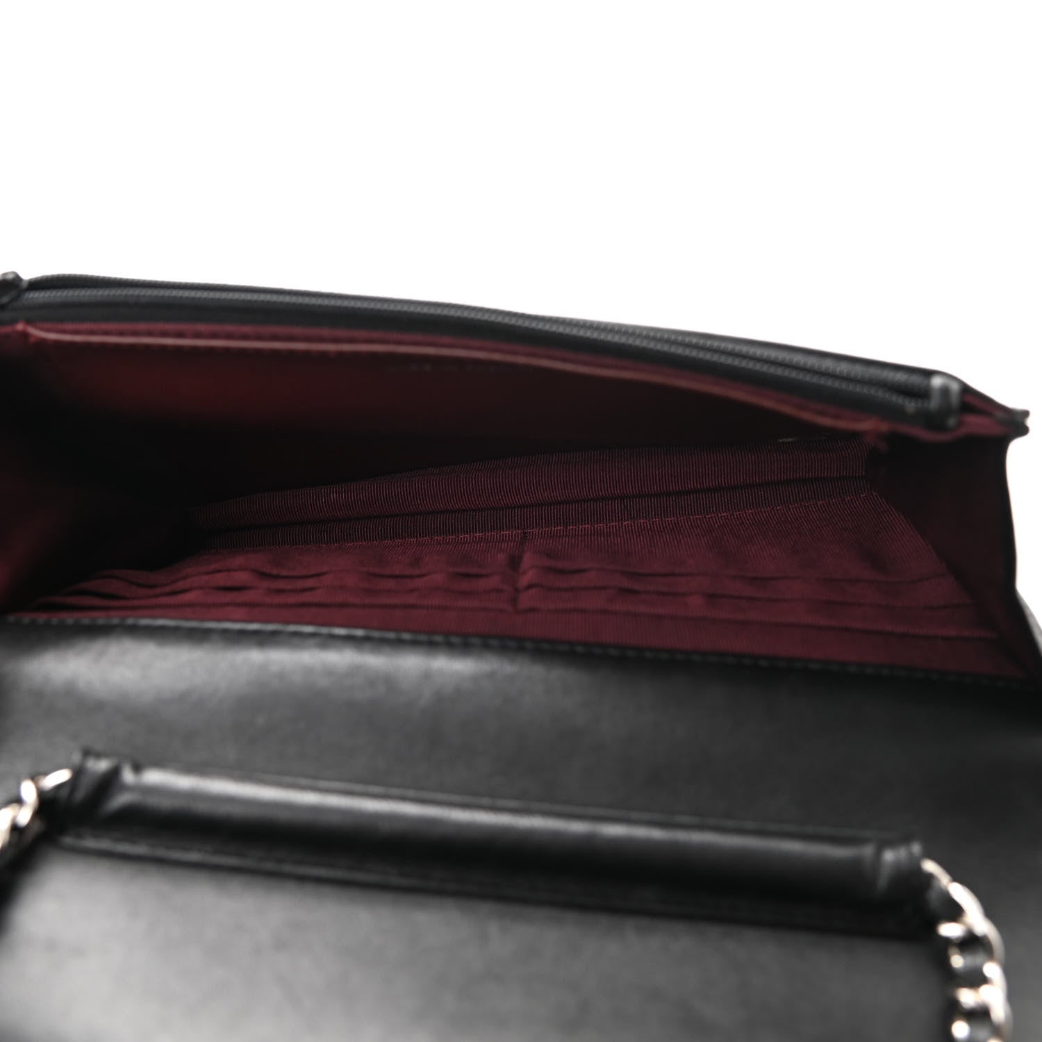 Chanel Lambskin Quilted Wallet On Chain WOC Black 5 of 10