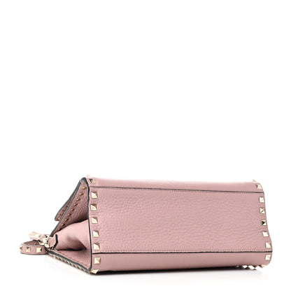 Valentino Garavani Grained Calfskin Rockstud Flip Lock Tote Lipstick 4 of 9