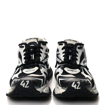 Balenciaga Mesh Rubber Bi-Color Womens Runner Sneakers 42 White Black 2 of 11