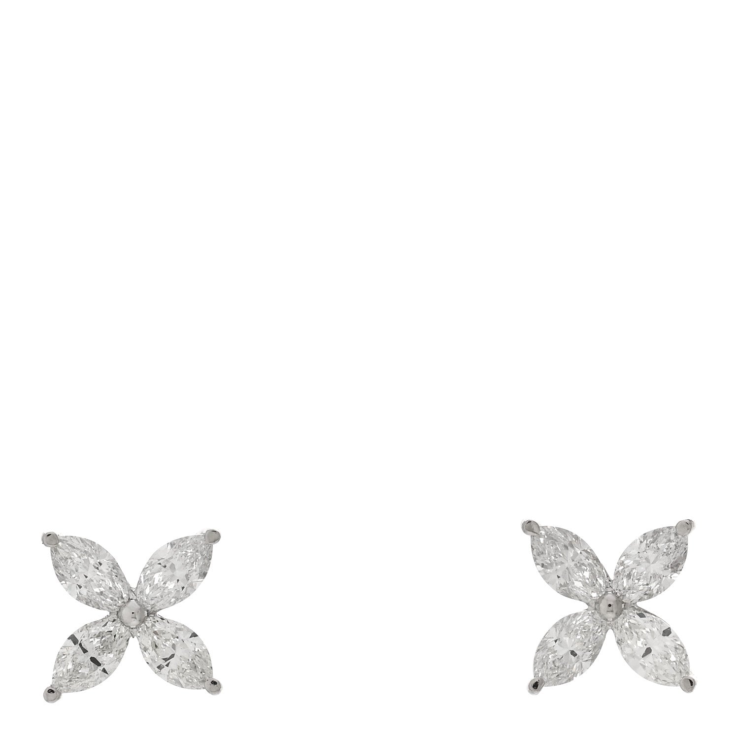 Tiffany Platinum Diamond Large Victoria Earrings 1 of 5