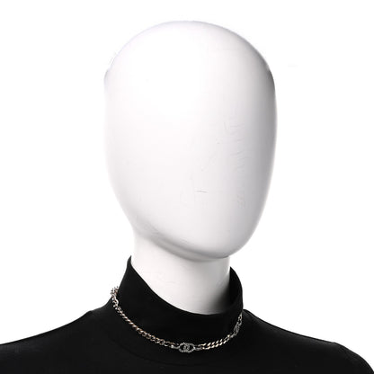 Chanel Crystal CC Chain Links Choker Necklace Gold 2 of 4