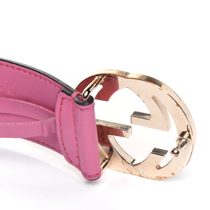 Gucci Moon Calfskin Interlocking G 37mm Belt 110 44 Glossy Pink 4 of 8
