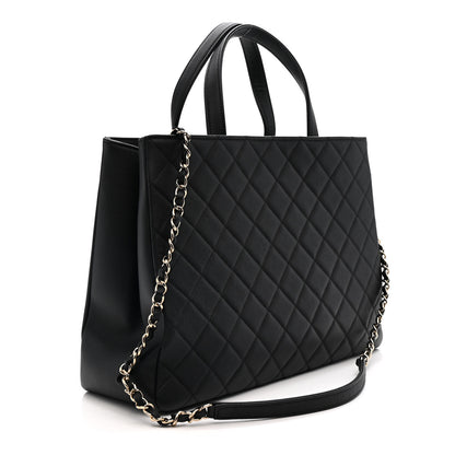 Chanel Caviar Quilted Large Business Affinity Shopping Bag Black 3 of 13