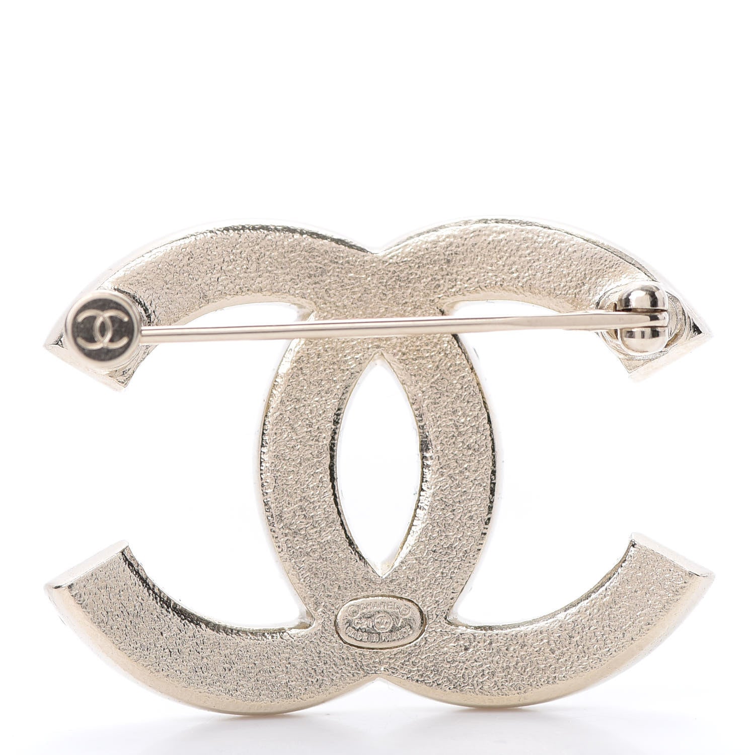 Chanel Crystal Palais Garnier CC Brooch Gold 3 of 5