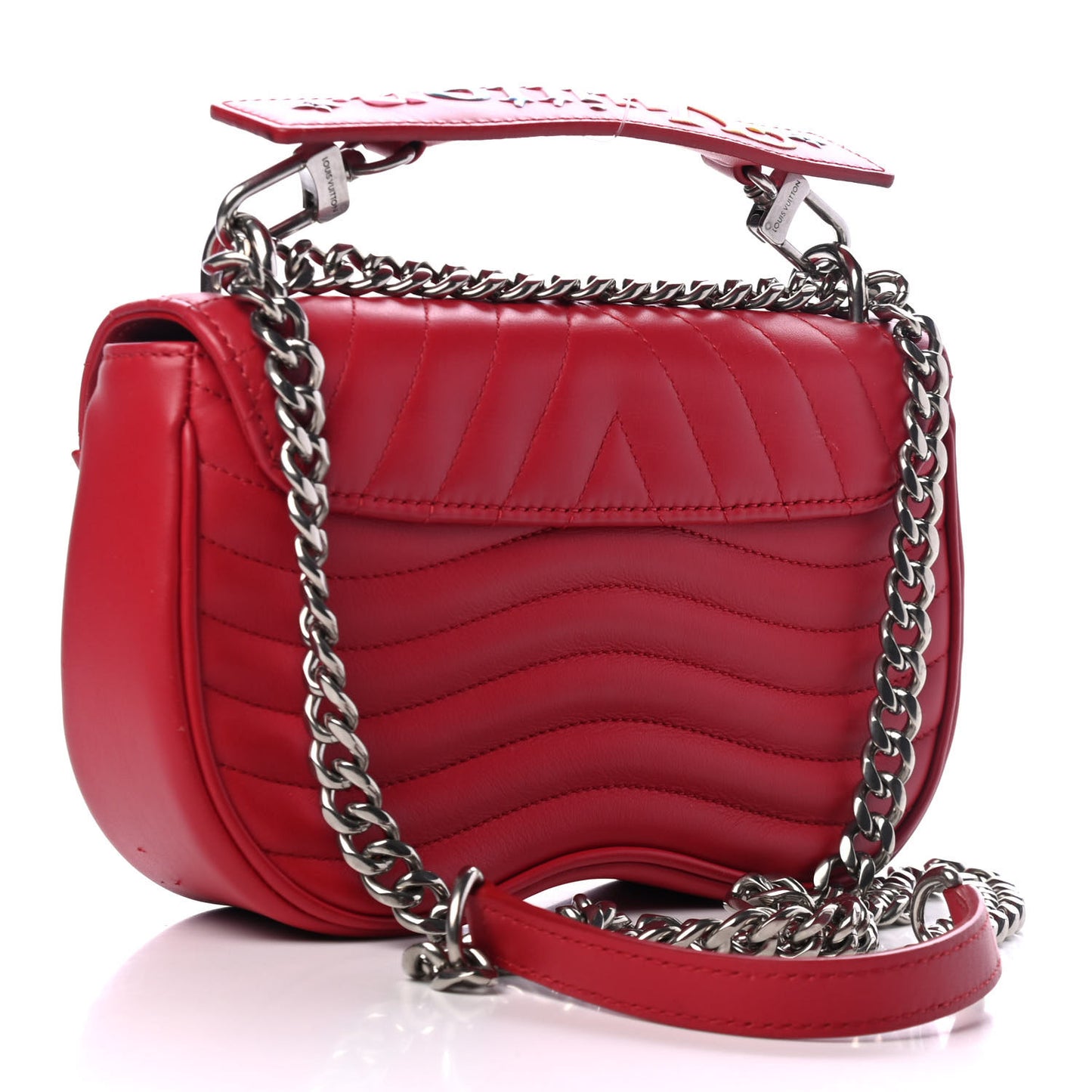 Calfskin New Wave Chain MM Ecarlate
