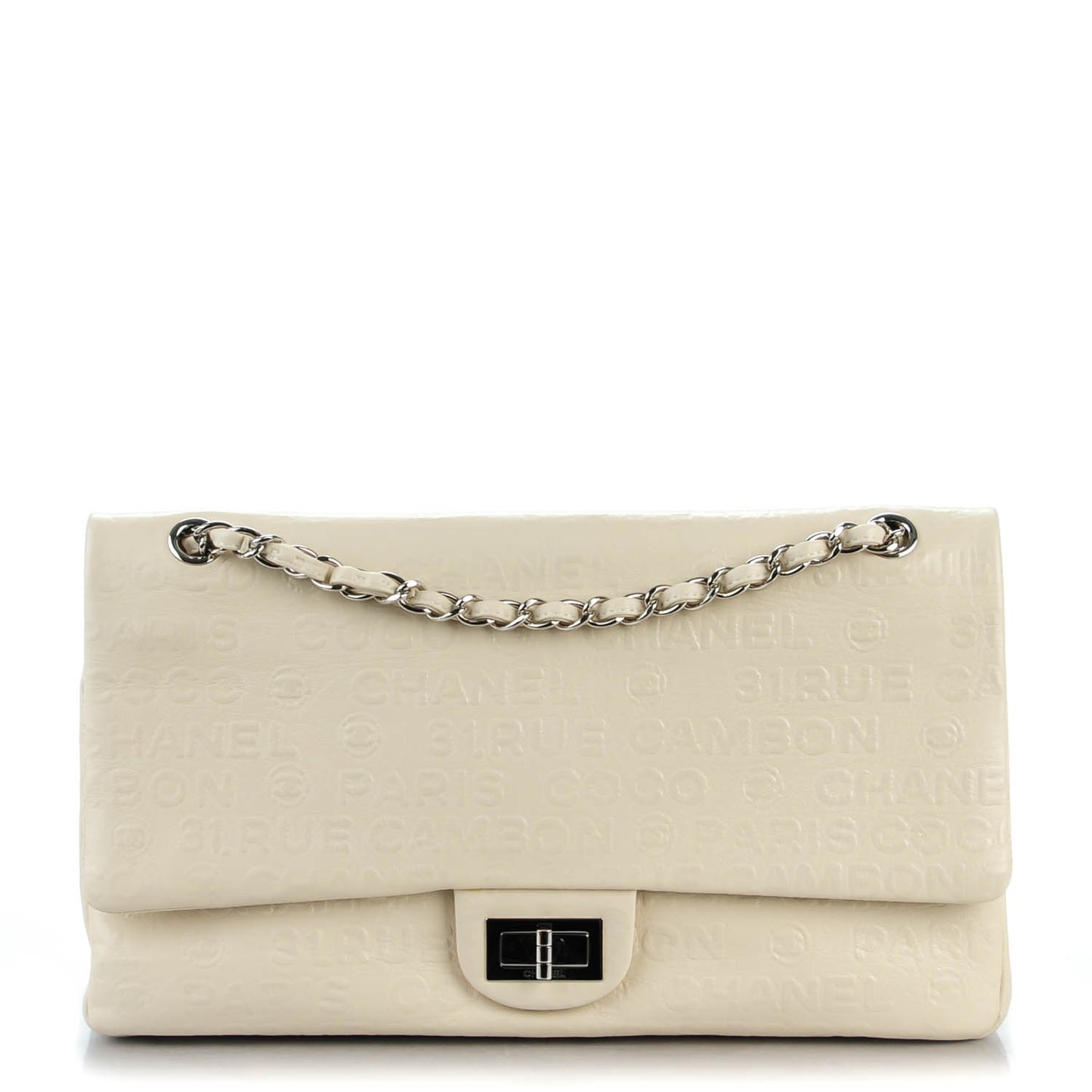 Calfskin Unlimited Jumbo Double Flap Off White