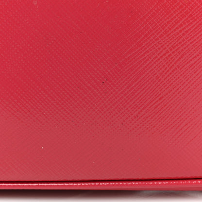 Prada Saffiano Vernice Small Galleria Double Zip Tote Peonia 26 of 26
