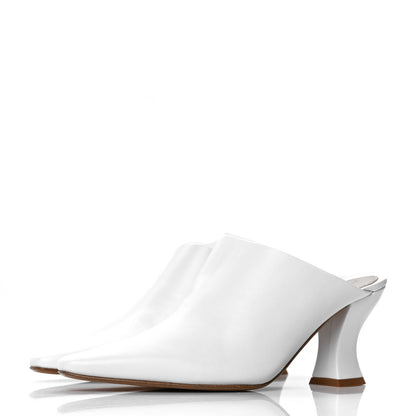 Bottega Veneta Lambskin Mules 38.5 Optic White 3 of 7