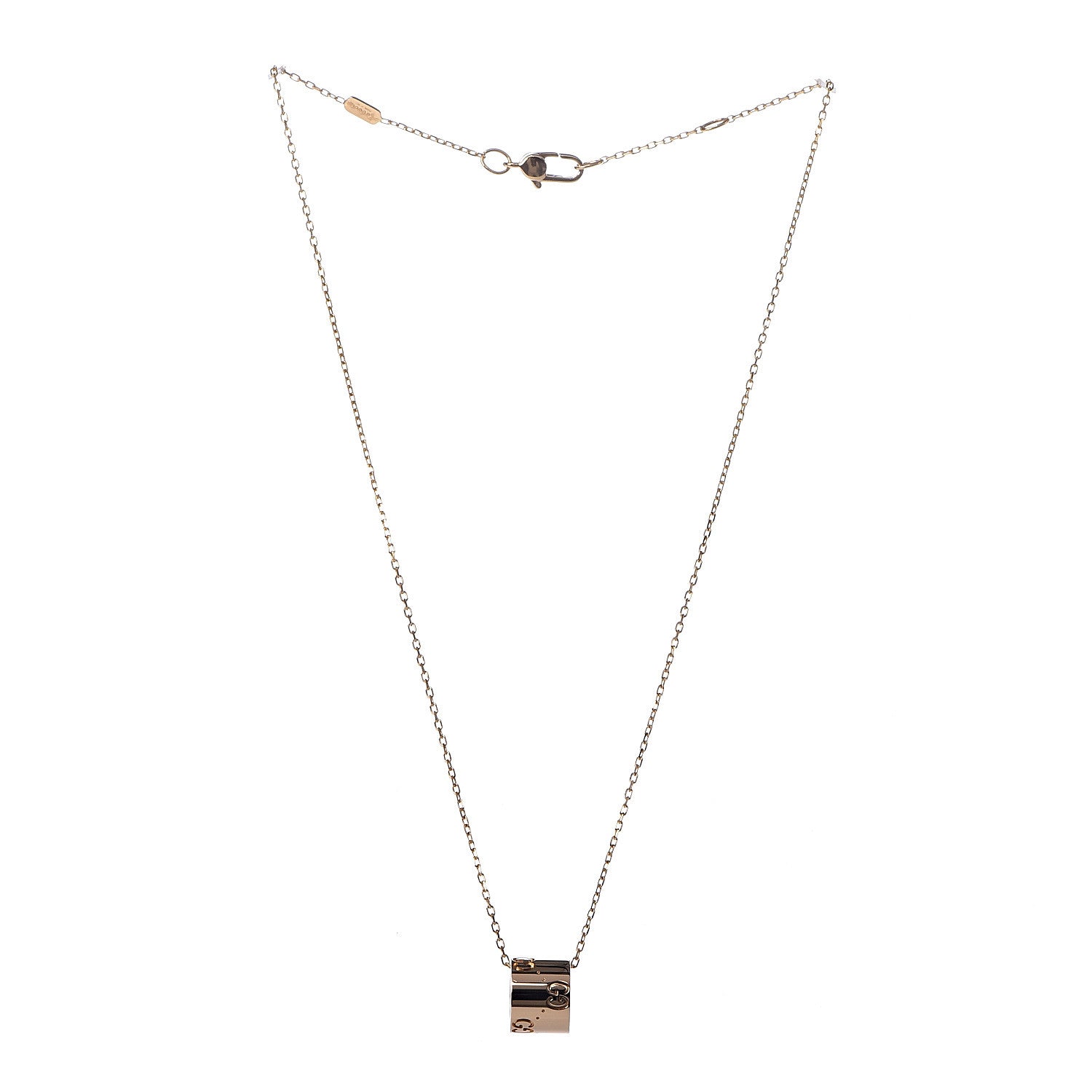 Gucci 18K Yellow Gold Icon Twirl Pendant Necklace 3 of 7