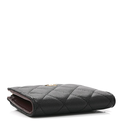 Chanel Caviar Quilted CC Zip Around Card Holder Wallet Black 4 of 10