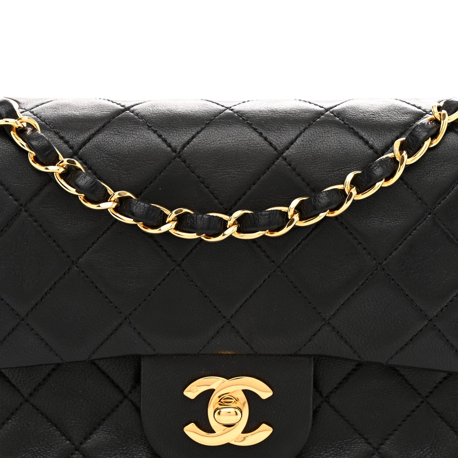 Chanel Lambskin Quilted Small Double Flap Black 8 of 11