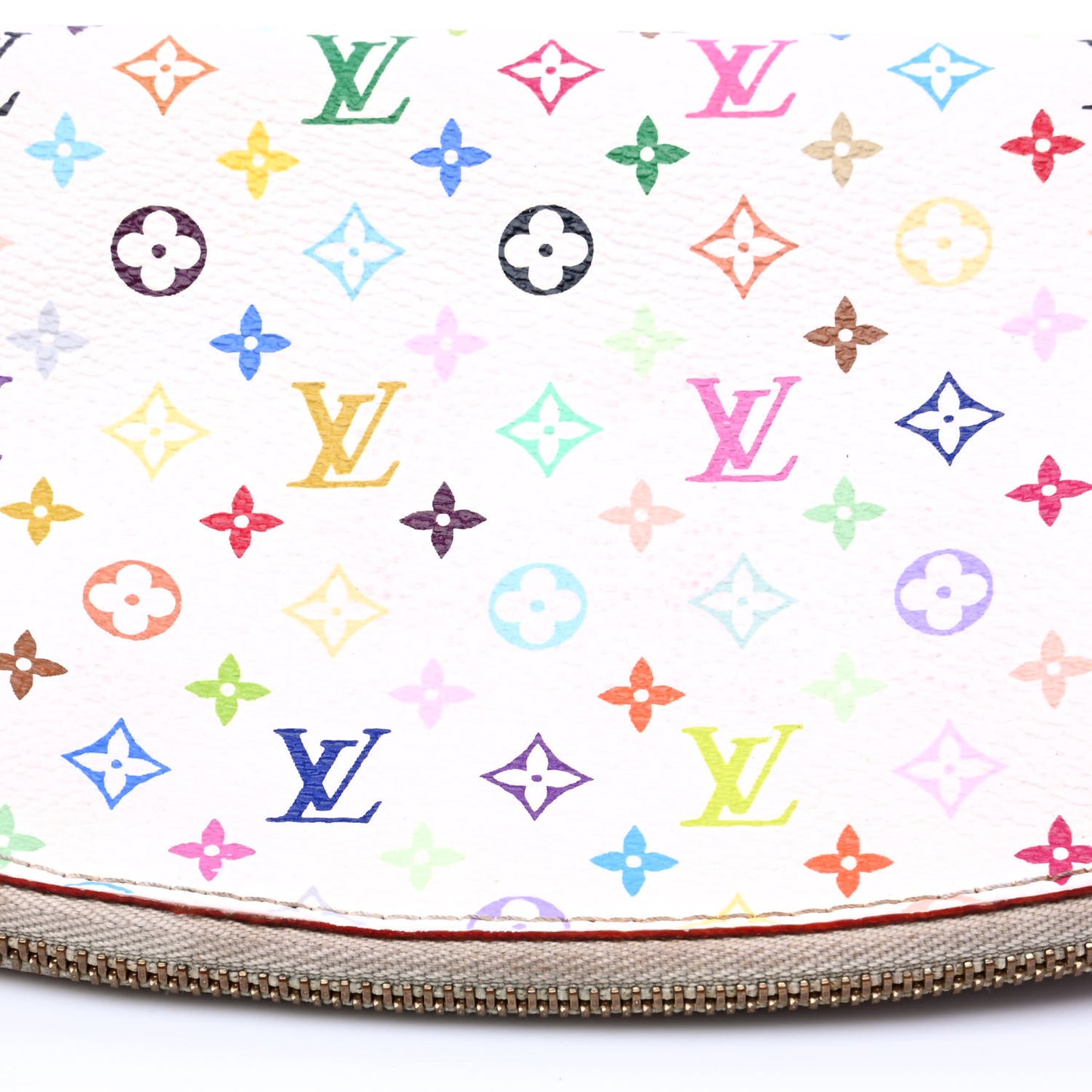 Monogram Multicolor Cosmetic Pouch White Litchi