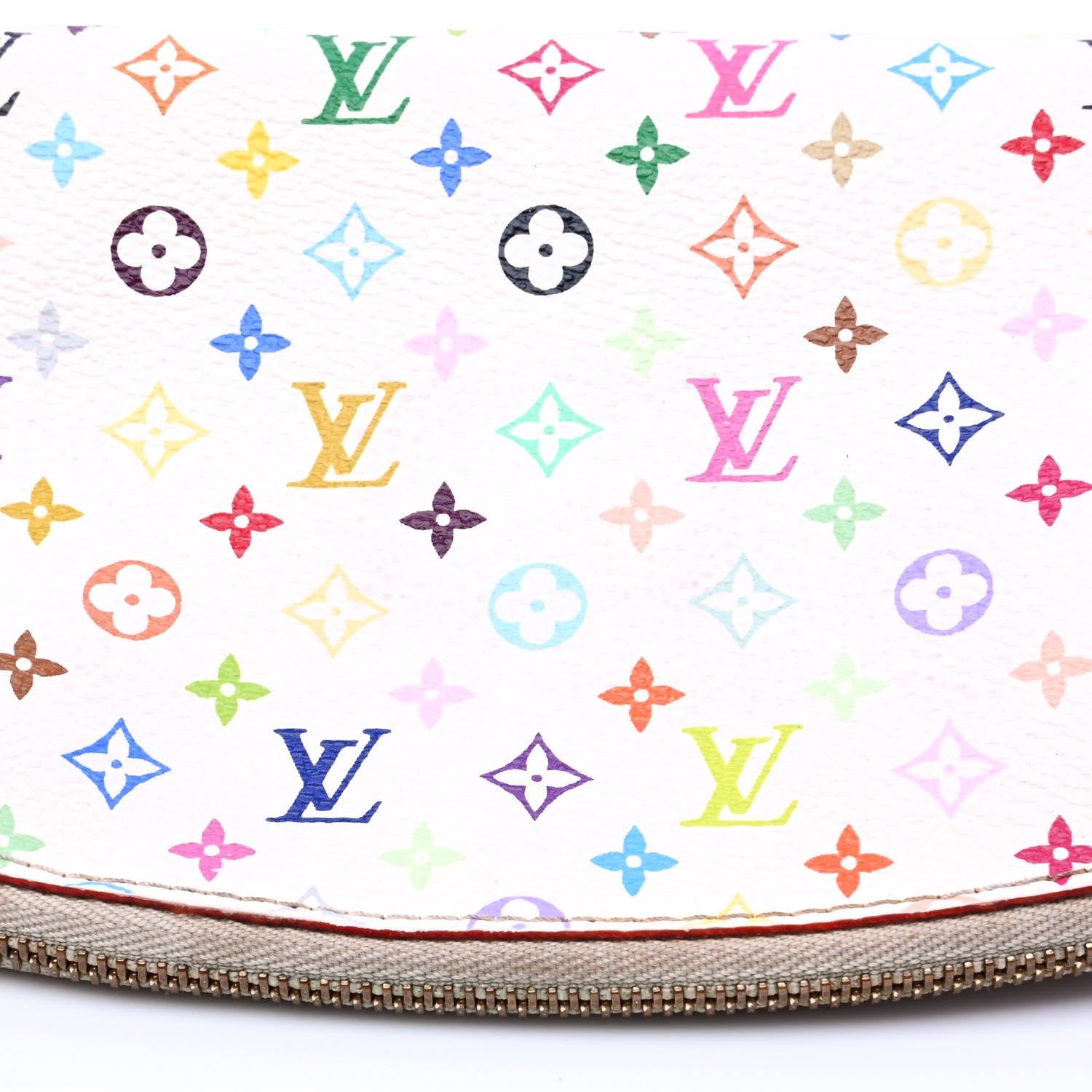 Louis Vuitton Monogram Multicolor Cosmetic Pouch White Litchi 7 of 7