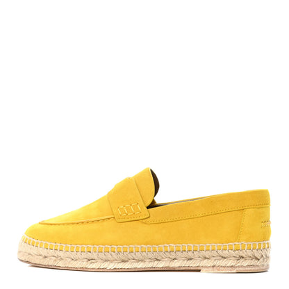 Hermes Suede Goatskin Womens Trip Espadrilles 36 Jaune Citron 1 of 4