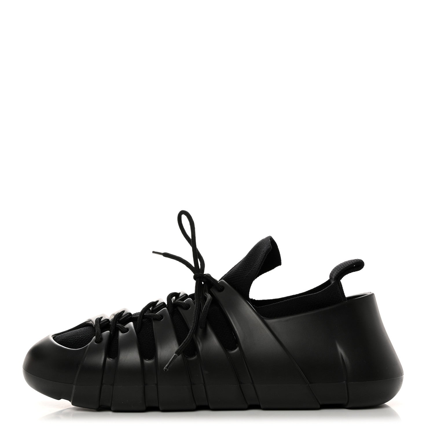 Bottega Veneta Tech Knit Rubber Trail Mens Sneakers 41 Black 1 of 7
