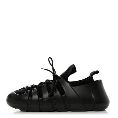 Bottega Veneta Tech Knit Rubber Trail Mens Sneakers 41 Black 1 of 7
