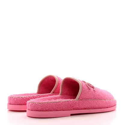 Chanel Fabric Lambskin Stitched Resin CC Mules 39.5 Pink Light Pink 4 of 8