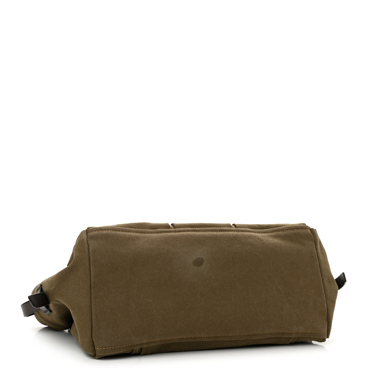 Prada Canvas Calfskin Large Route Shoulder Bag Khaki 4 of 14