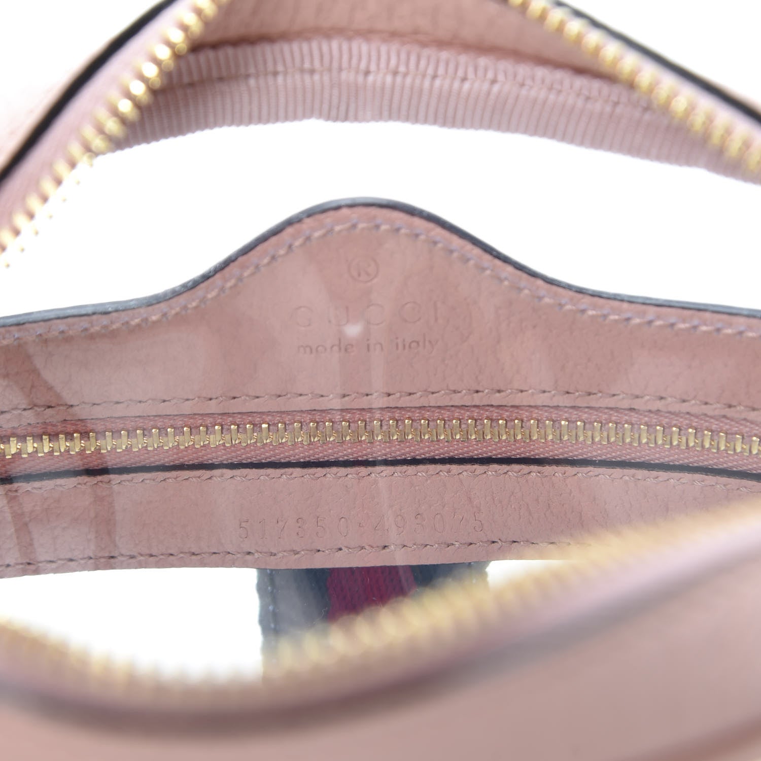 Gucci Vinyl Web Mini Ophidia Transparent Shoulder Bag Perfect Pink 7 of 9