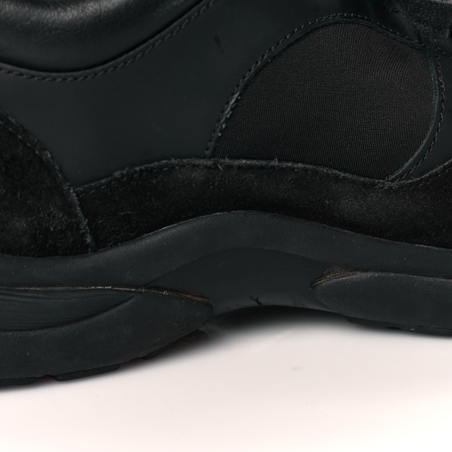 Fabric Calfskin Suede CC Sneakers 38 Black