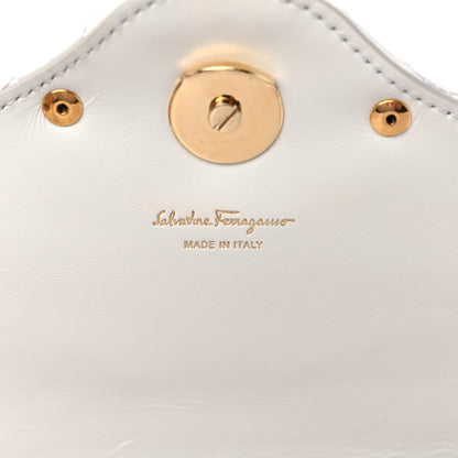 Salvatore Ferragamo Calfskin Quilted Gancini Mini Bag White 6 of 11