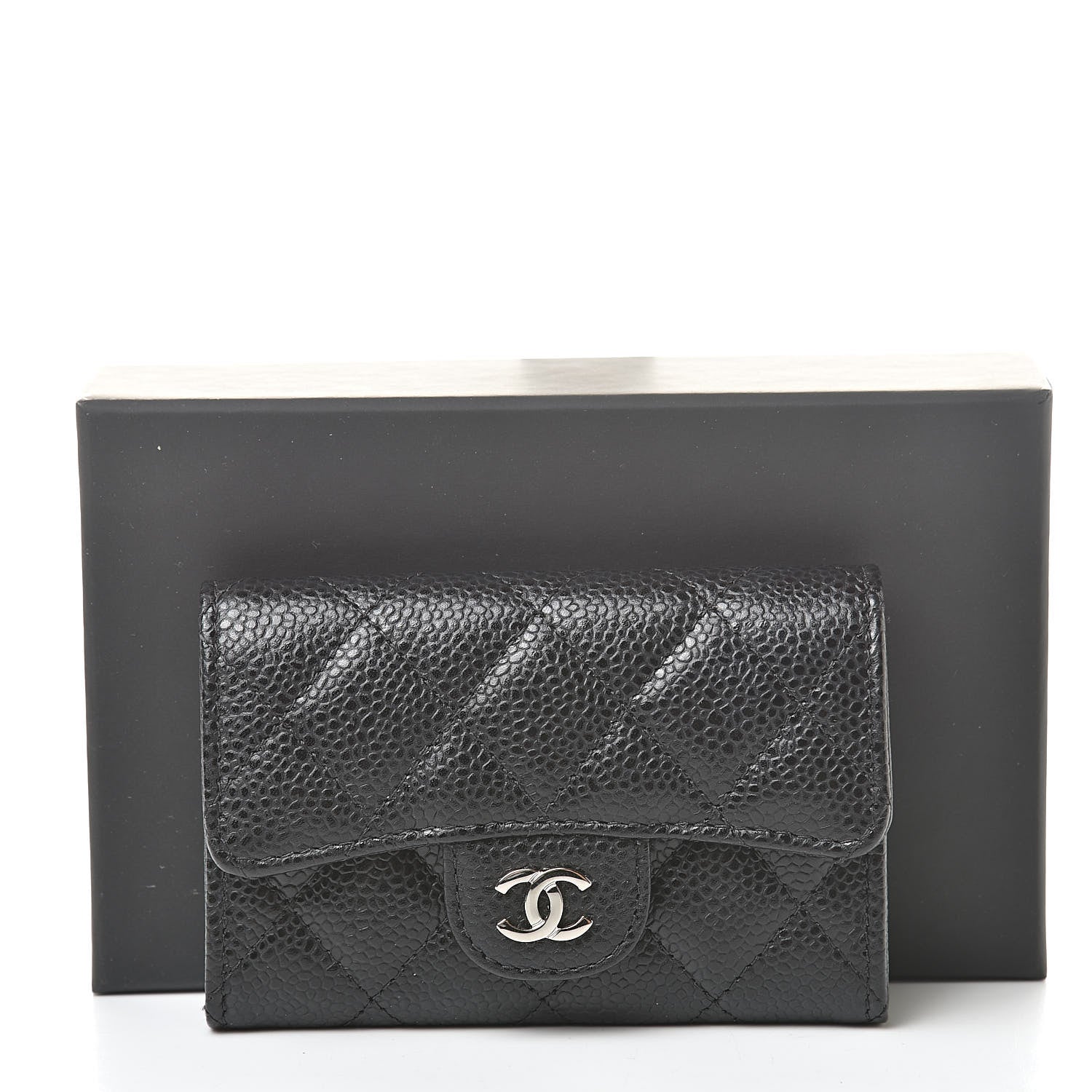 Chanel Caviar Quilted Flap Card Holder Black 9 of 9