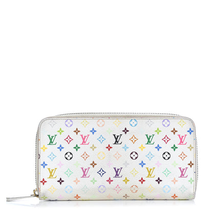 Louis Vuitton Monogram Multicolor Zippy Wallet White Litchi 1 of 10