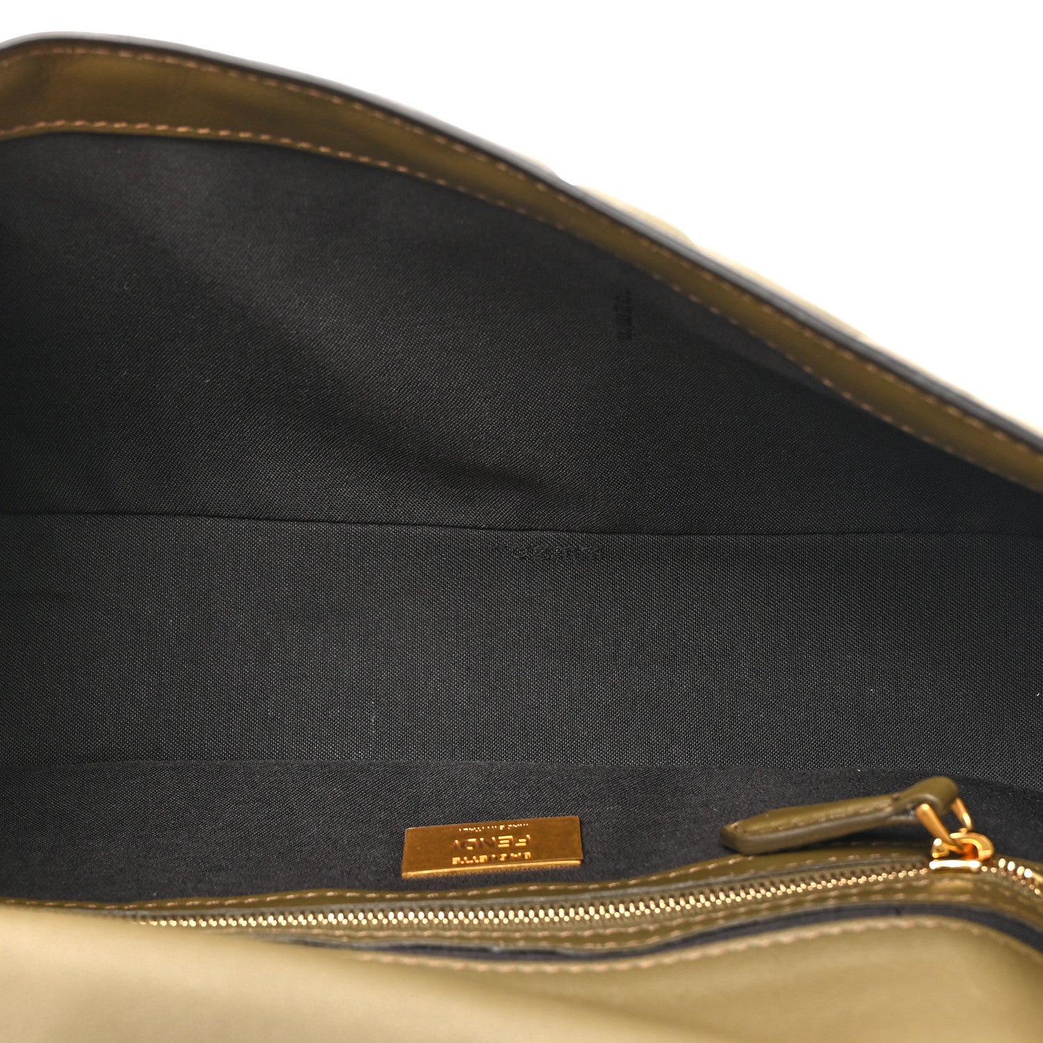 Fendi Nappa FF 1974 Embossed Baguette Avocado 5 of 10